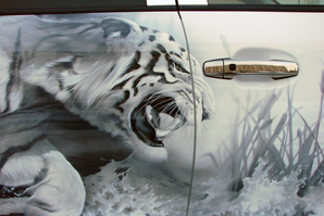 Shabovta.ru: Рисунок на автомобиль, Роспись авто, аэрография Проект «Shere Khan»