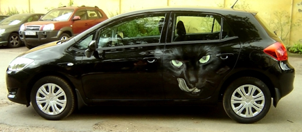 Shabovta.ru: Рисунок на автомобиль, Роспись авто, аэрография Проект « Кот»