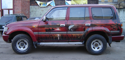 Shabovta.ru: Рисунок на автомобиль, Роспись авто, аэрография Проект « Вечер браконьера»